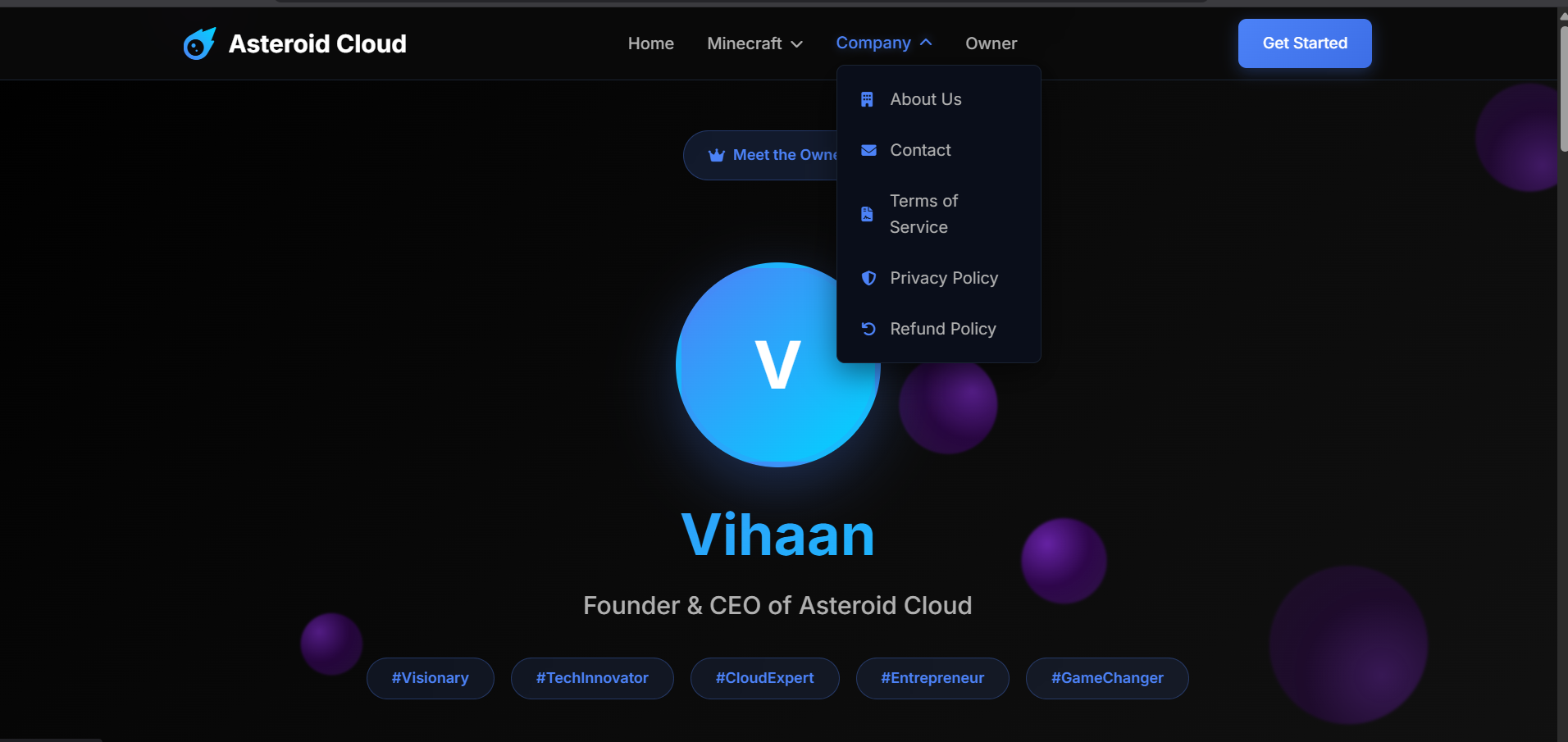 Game Hosting Website